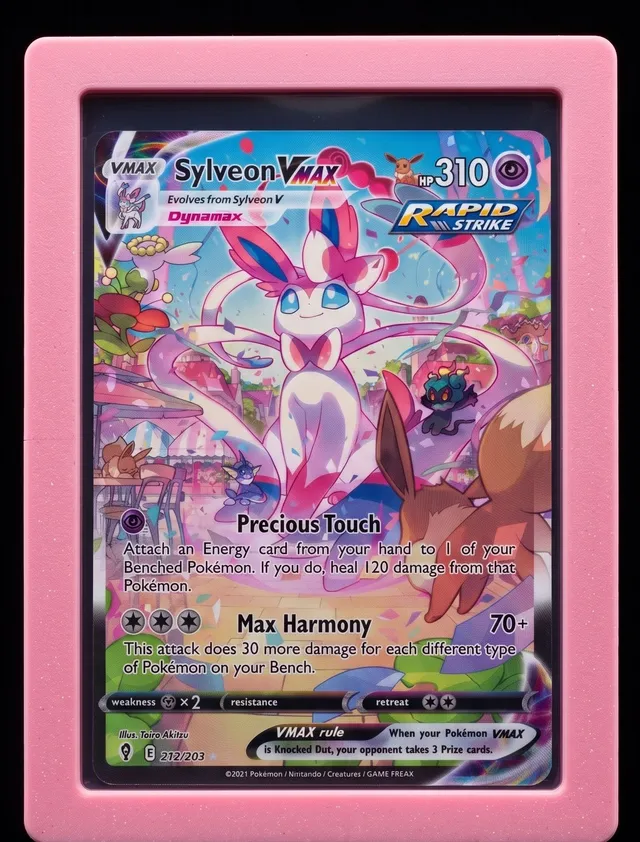 Alpha Loader in Sakura holding Sylveon VMAX
