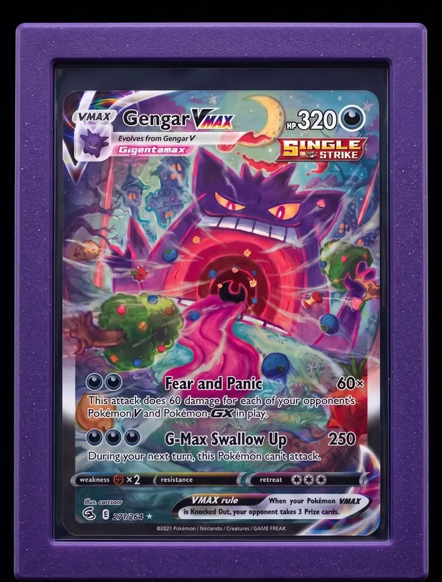 Alpha Loader in Violet holding Gengar VMAX
