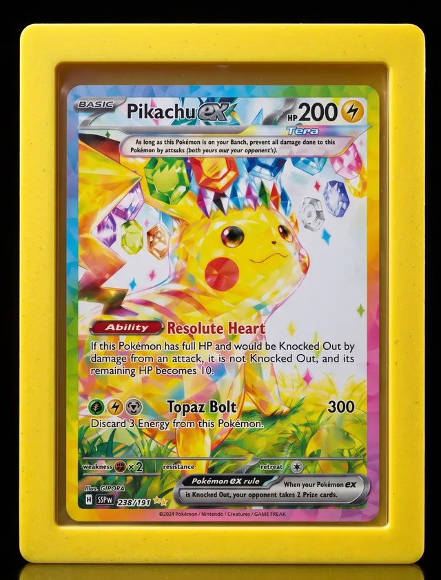 Alpha Loader in Volt holding Pikachu ex